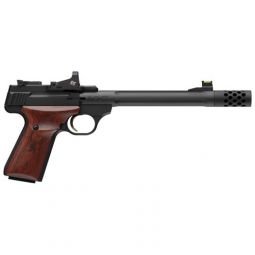 BROWNING BUCKMARK HUNTER 22LR, 7.6" BLUED/WOOD W/CT RED DOT