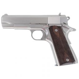 TISAS 1911 TANK COMMANDR 45ACP, 4.25" BBL WOOD GRIP 7RD NICKEL