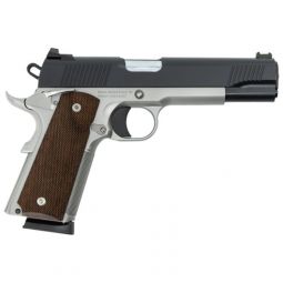 TISAS 1911 DUTY ENHANCED 45ACP, 5" BBL WOOD GRIP 8RD SS/BLACK