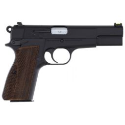 INGLIS P-35 HI-POWER 9MM, 4.7" BBL 2-15RD BLACK/WOOD