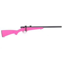 SAVAGE RASCAL FVSR SINGLESHOT, YOUTH 22LR HB THREADED PINK