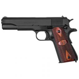 AUTO-ORDNANCE 1911A1 45ACP, MATTE BLACK WOOD GRIPS US LOGO