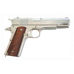 CIMARRON 1911A1 45ACP 5" FS, 8-SHOT POLISHED NICKEL WALNUT