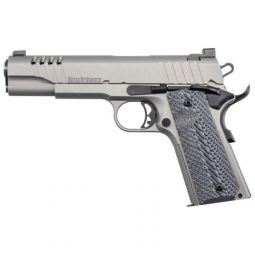 AUTO-ORDNANCE 1911A1 45ACP, STAINLESS NGT SGT RUBBER GRIPS