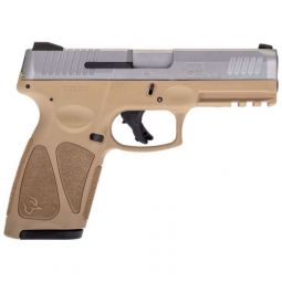 TAURUS G3 9MM 15-SHOT 3-DOT, ADJ. TAN/STAINLESS POLYMER