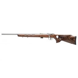 SAVAGE MARK II-BTVLSS 22LR LH, 21" HB SS/BRN LAMINATE T-HOLE