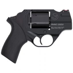 CHIAPPA RHINO 200D DAO 357MAG, 2" FS BLACK/RUBBER W/HOLSTER.