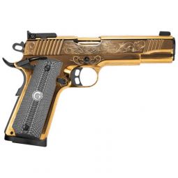 GIRSAN MC1911 MATCH GOV'T, ENGRAVED 45ACP ADJ. SGT GOLD