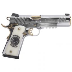 GIRSAN MC1911S LIBERADORE II, 9MM CHROME/GOLD ENGRAVED 10RD