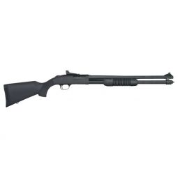 MOSSBERG 590 TACTICAL 20GA 8RD, 20" GHOST RING BLUED/SYN