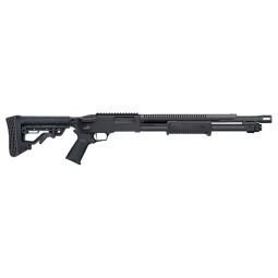 MOSSBERG 590R TACTICAL 12GA, 18.5" 6RD ADJ STK CYL