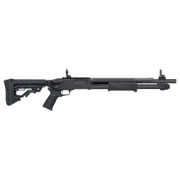 MOSSBERG 590R TACTICAL 12GA, 18.5" 6RD ADJ STK CYL TUBE