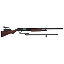 MOSSBERG 500 COMBO 12GA 3", 28"VR/24"RIFLED BLUED/WOOD