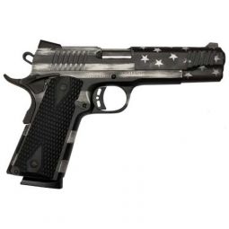 CITADEL M1911 GOVERNMENT 9MM, CERAKOT USA FLAG GRAY SCALE