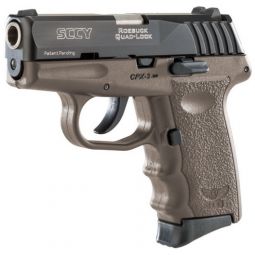 SCCY CPX3-CB PISTOL DAO 380ACP, 10RD BLACK/FDE W/O SAFETY