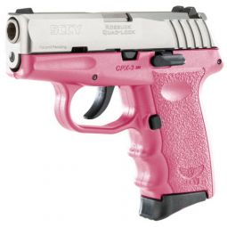 SCCY CPX3-TT PISTOL DAO 380ACP, 10RD SS/PINK W/O SAFETY