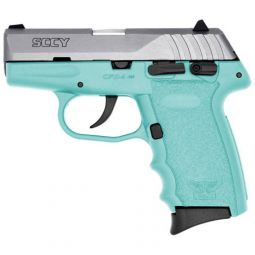 SCCY CPX4-TT PISTOL DAO 380ACP, 10RD SS/SCCY BLUE W/SAFETY