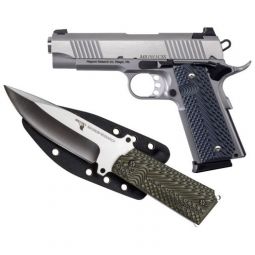 DESERT EAGLE 1911 COMMANDER, 45ACP 4.3" FS SS G10 W/KNIFE