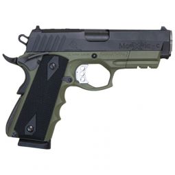 ATI HGA FXH-45 HYBRID 45ACP, 4.25" FS BLACK/GREEN MOXIE