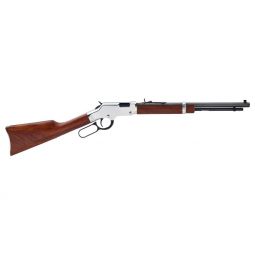 Henry Golden Boy Silver Youth Rifle, .22 S/L/LR 17" Octagon Barrel w/ Nickel Receiver, Walnut