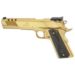 IVER JOHNSON EAGLE XL PORTED, 45ACP 6" 24K GOLD BLACK WOOD