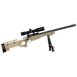 CRICKETT PRECISION RIFLE 22LR, BLUED/FDE THREADED W/SCOPE