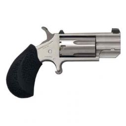 NAA MINI-REVOLVER "PUG" 22WMR, 1"HB WHITE DOT BLACK RUBBER