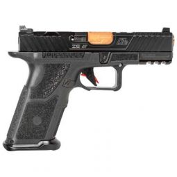 ZEV OZ9c HYPER-COMP 9MM PISTOL, BLACK SLIDE BRNZE BARREL 10RD