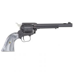 HERITAGE 22LR 6" FS BLUED, GRAY PEARL GRIPS