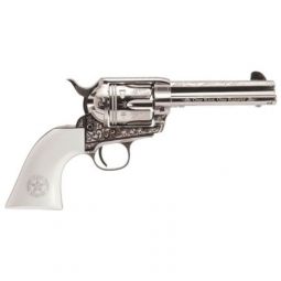 CIMARRON TEXAS RANGERS 45LC, PW FS 4.75" ENGRAVED NICKEL